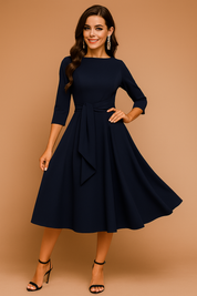 Chemisier Élégant Femme Nœud Midi Confortable 0