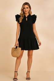 Chemisier Femme Élégant Manches Volantes Tissu Léger 1