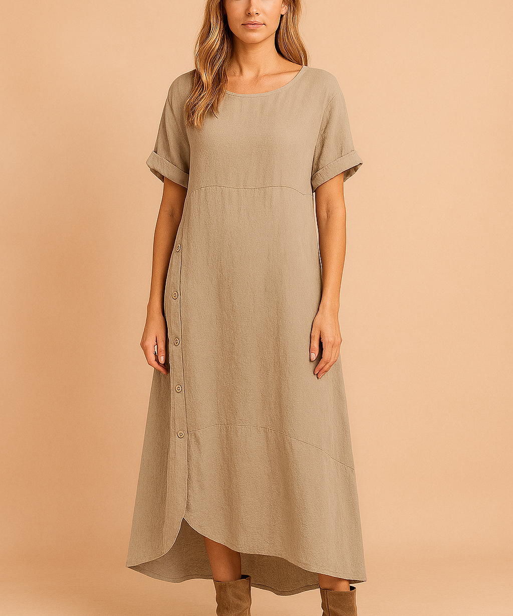 Chemisier Oversize Femme Confortable Long Tissu Léger 0