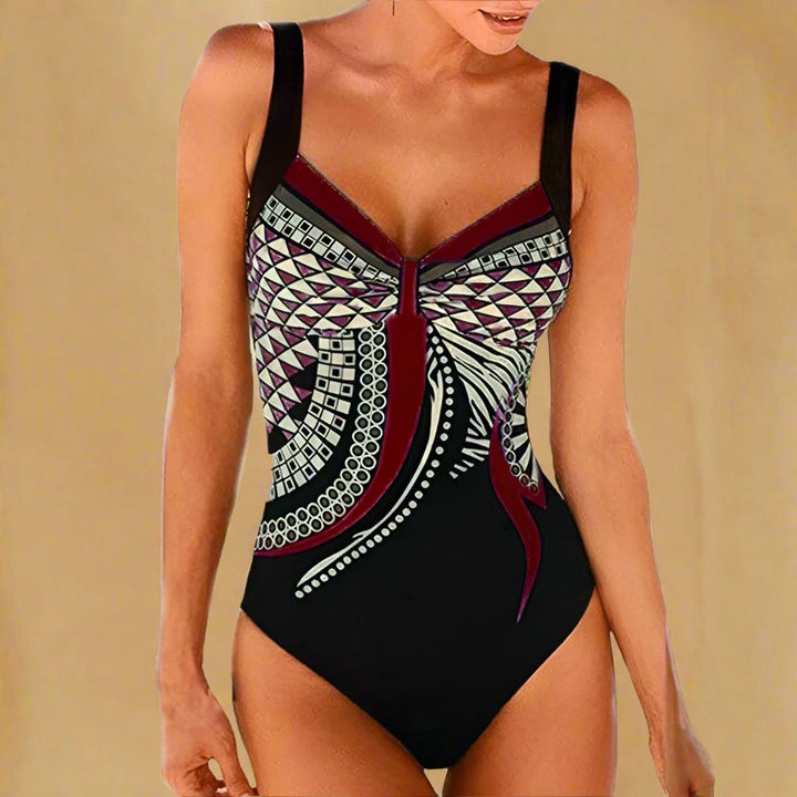 Classic Cutout One Piece Swimsuit for Women - Elegant Minimalist Swimwear for Beach and Pool 2