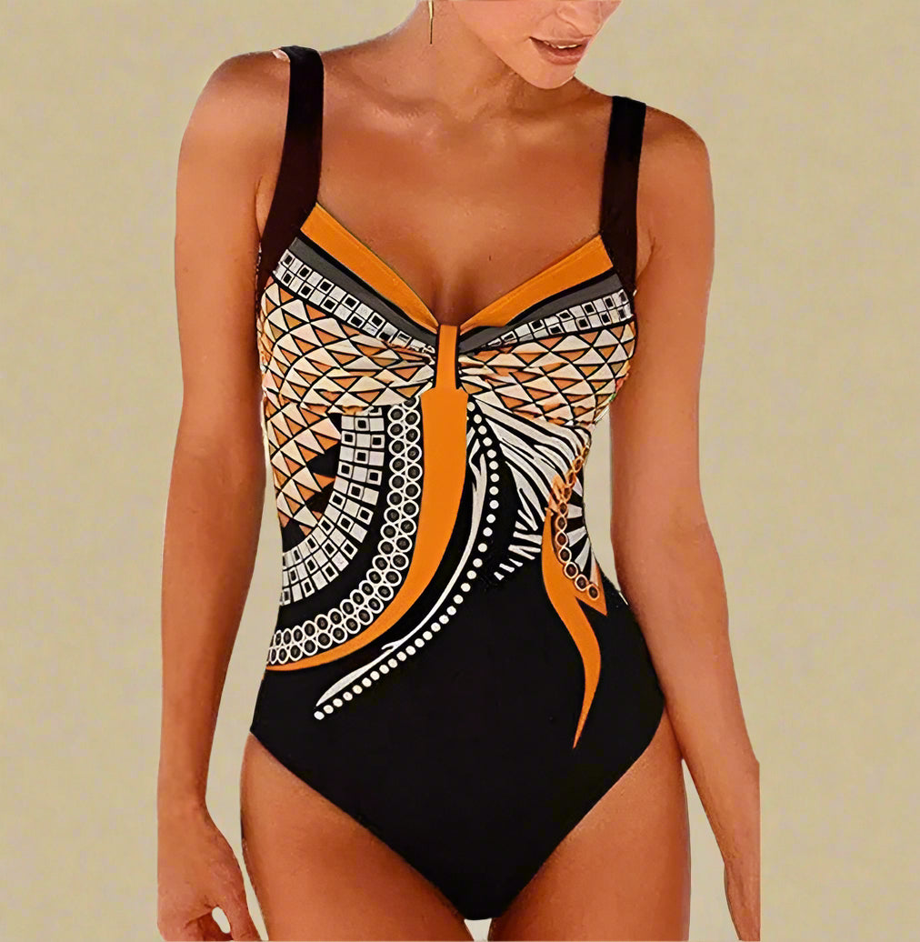 Classic Cutout One Piece Swimsuit for Women - Elegant Minimalist Swimwear for Beach and Pool 4
