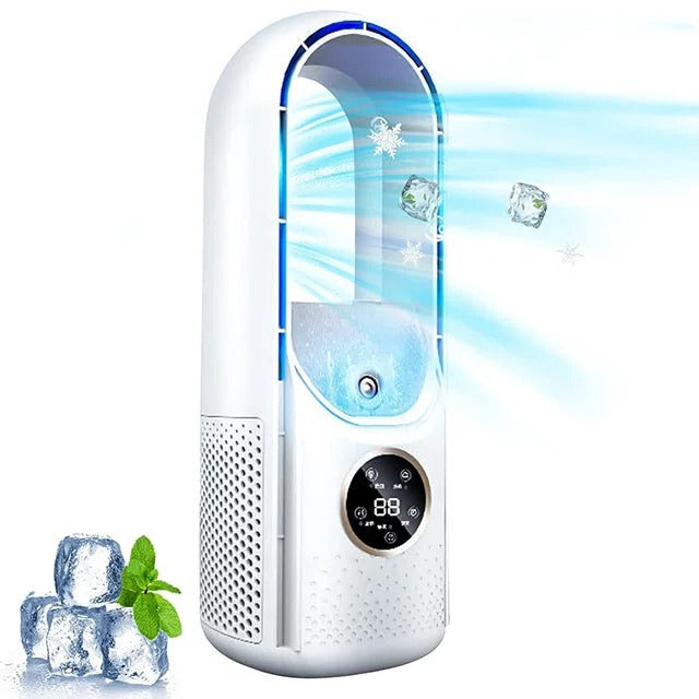 Silent bladeless portable air conditioner for home and office