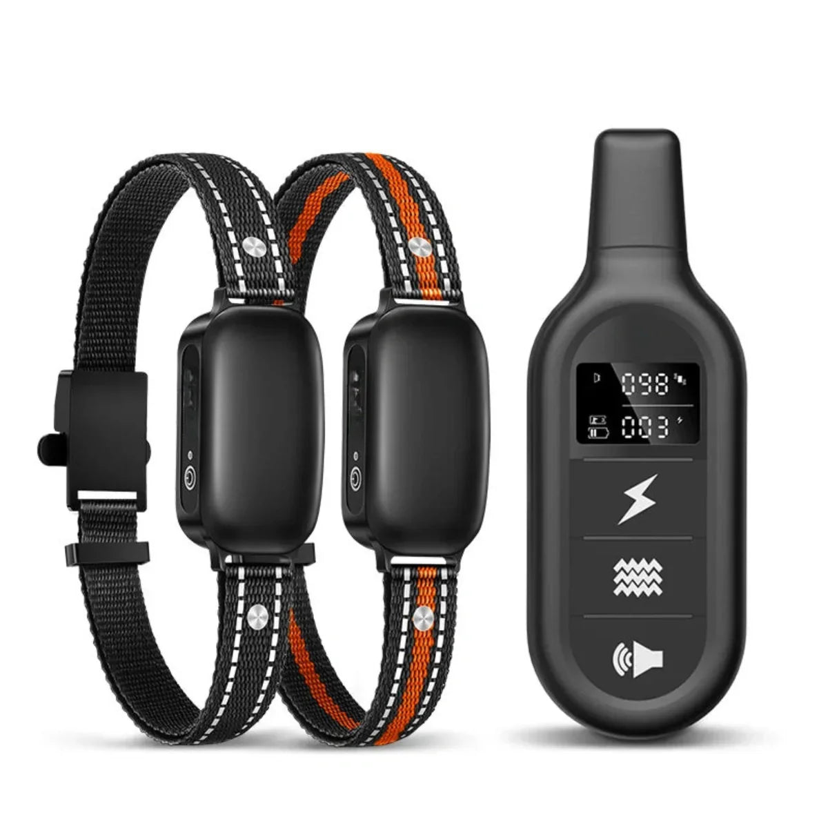 Collier d'entraînement pour chiens électriques avec télécommande, étanche, 16 niveaux de choc réglables, plage de 1000 m, bip et modes de vibration 1