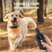 Collier d'entraînement pour chiens électriques avec télécommande, étanche, 16 niveaux de choc réglables, plage de 1000 m, bip et modes de vibration 2