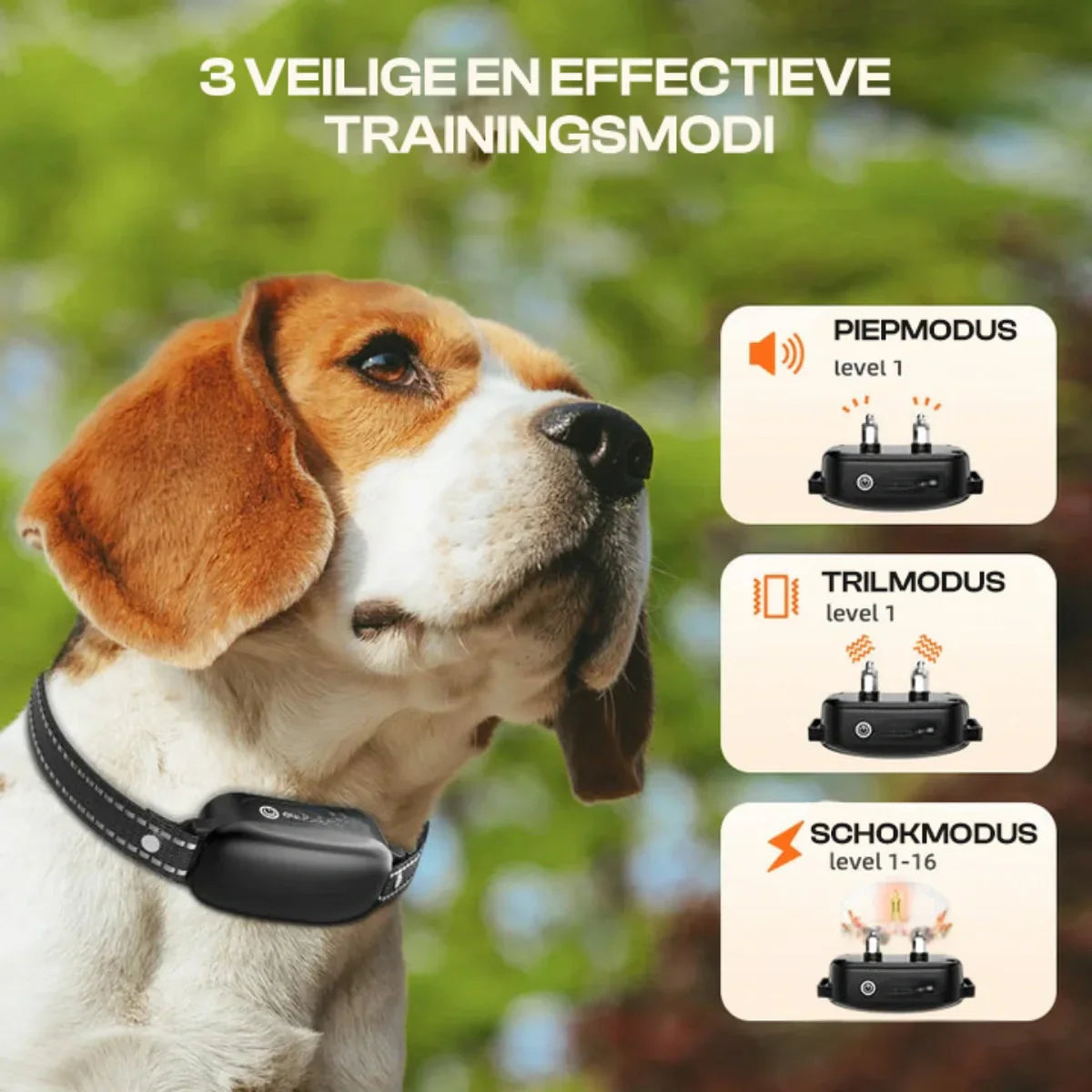 Collier d'entraînement pour chiens électriques avec télécommande, étanche, 16 niveaux de choc réglables, plage de 1000 m, bip et modes de vibration 3