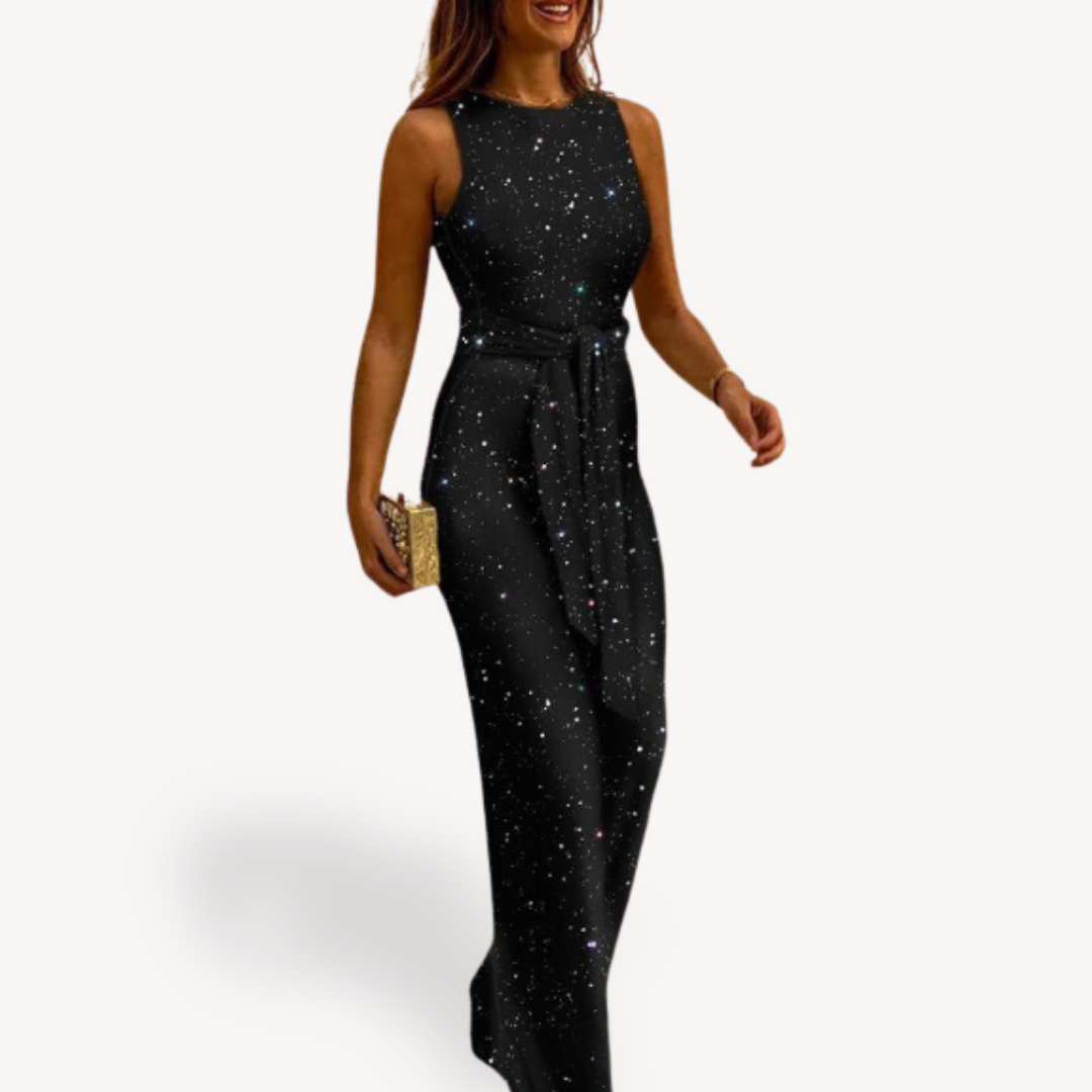 Combinaison de soirée à sequins pour femme | Maxi | Nouvel An 0