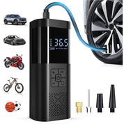 Compresseur d'air portable avec écran LCD et lumière LED -150 psi pour voitures, vélos et équipements sportifs 3
