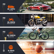 Compresseur d'air portable avec écran LCD et lumière LED -150 psi pour voitures, vélos et équipements sportifs 4