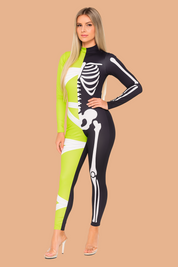 Costume d'Halloween pour femme, combinaison squelette et momie 0