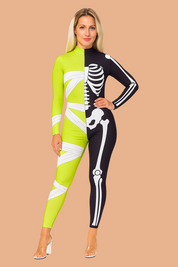 Costume d'Halloween pour femme, combinaison squelette et momie 1