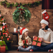 Couronne de Noël champêtre, couronne bohème, couronne de fêtes 5