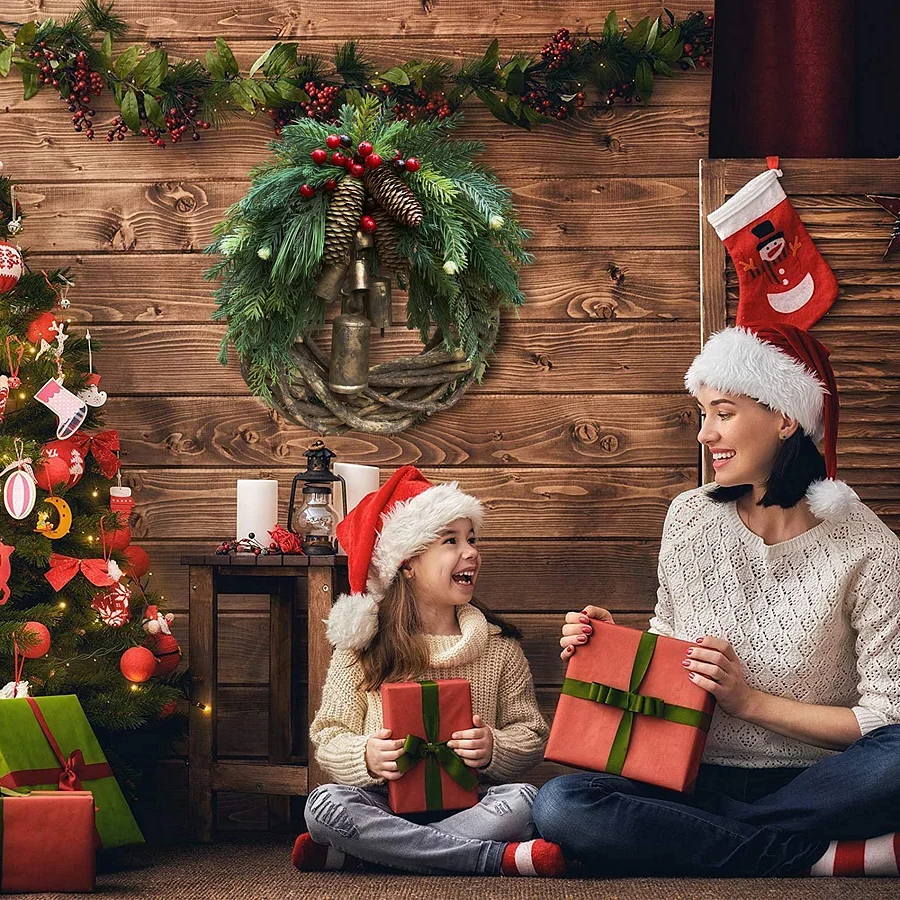 Couronne de Noël champêtre, couronne bohème, couronne de fêtes 5