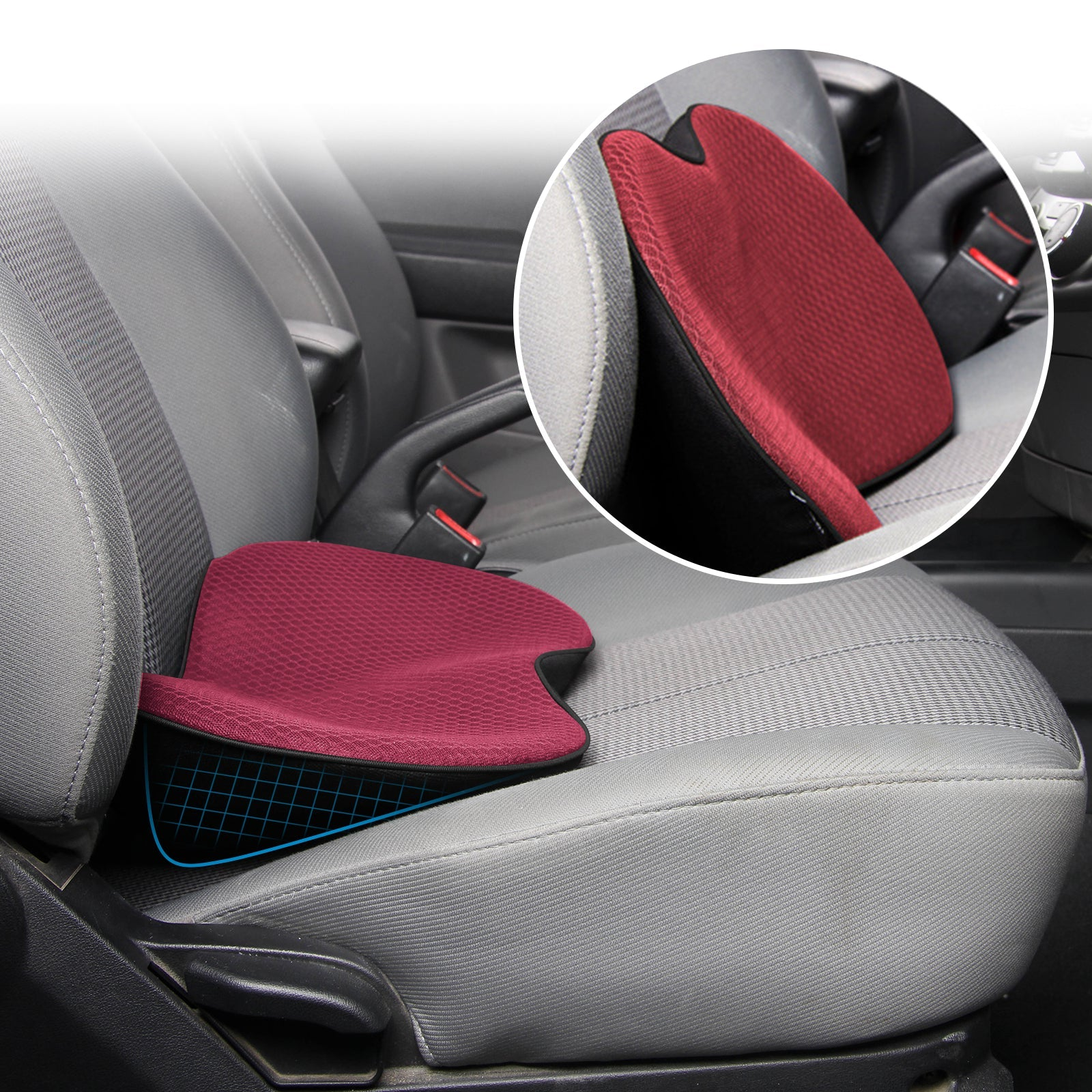Coussin de siège de rappel de voiture pour adulte 2