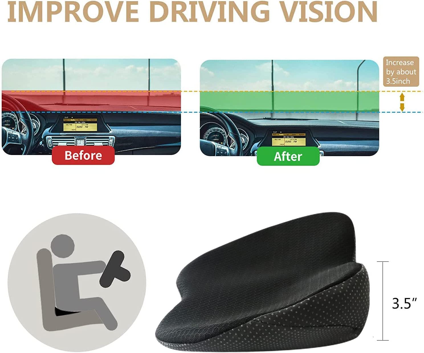 Coussin de siège de rappel de voiture pour adulte 6