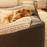 Coussin orthopédique pour chien – Grand panier épais pour chien avec support de cou et housse amovible et lavable 4