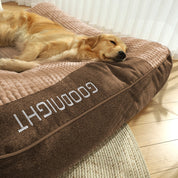 Coussin orthopédique pour chien – Grand panier épais pour chien avec support de cou et housse amovible et lavable 6