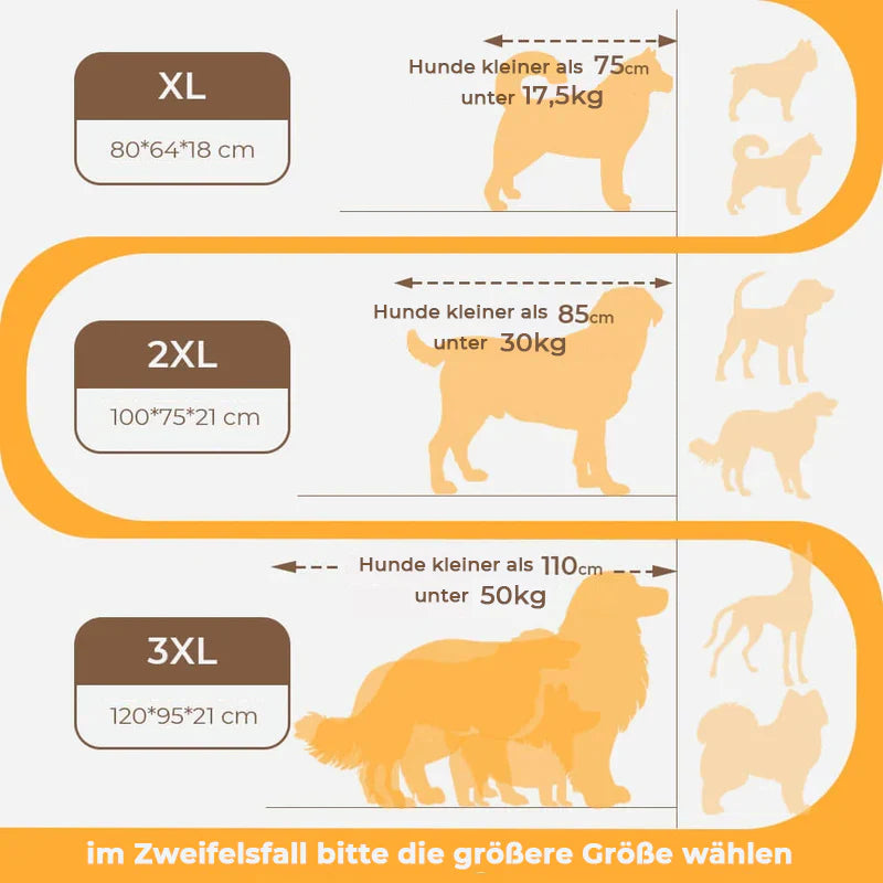 Coussin orthopédique pour chien – Grand panier épais pour chien avec support de cou et housse amovible et lavable 8