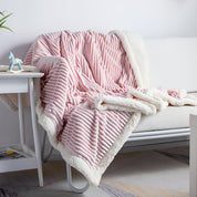 Couverture Sherpa douillette à rayures pour un confort ultime 6