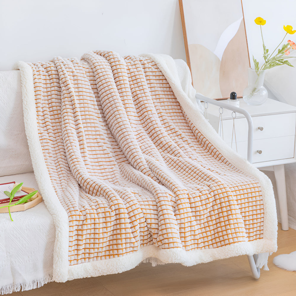 Couverture Sherpa gaufrée douce pour un confort et une chaleur ultimes 1