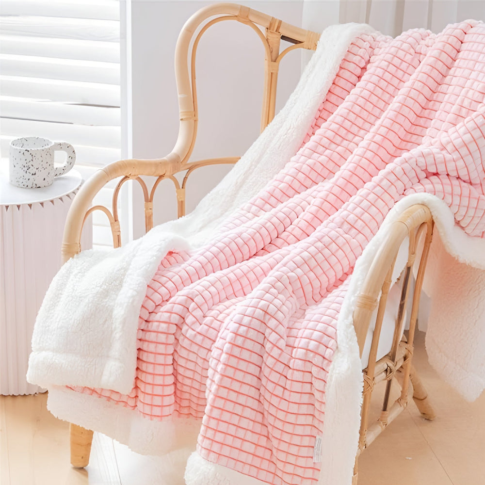 Couverture Sherpa gaufrée douce pour un confort et une chaleur ultimes 2