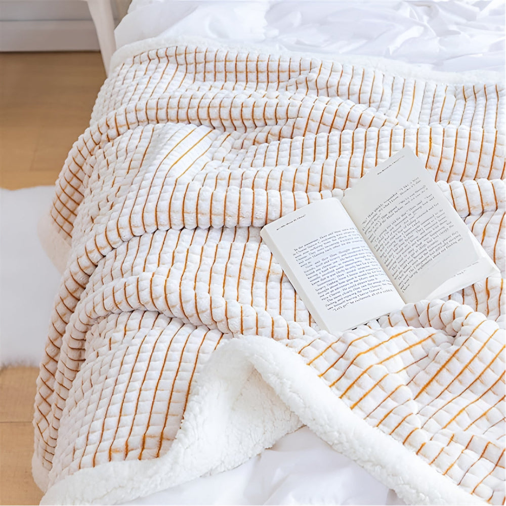 Couverture Sherpa gaufrée douce pour un confort et une chaleur ultimes 4