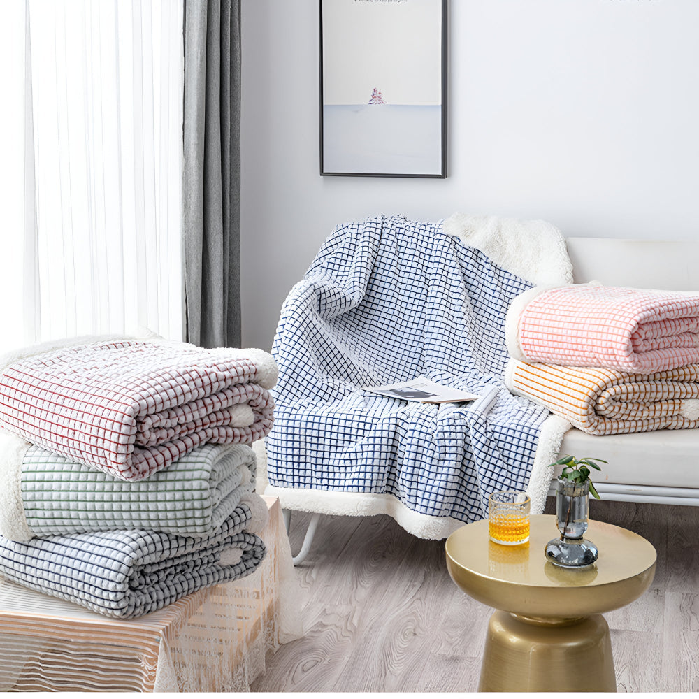 Couverture Sherpa gaufrée douce pour un confort et une chaleur ultimes 7