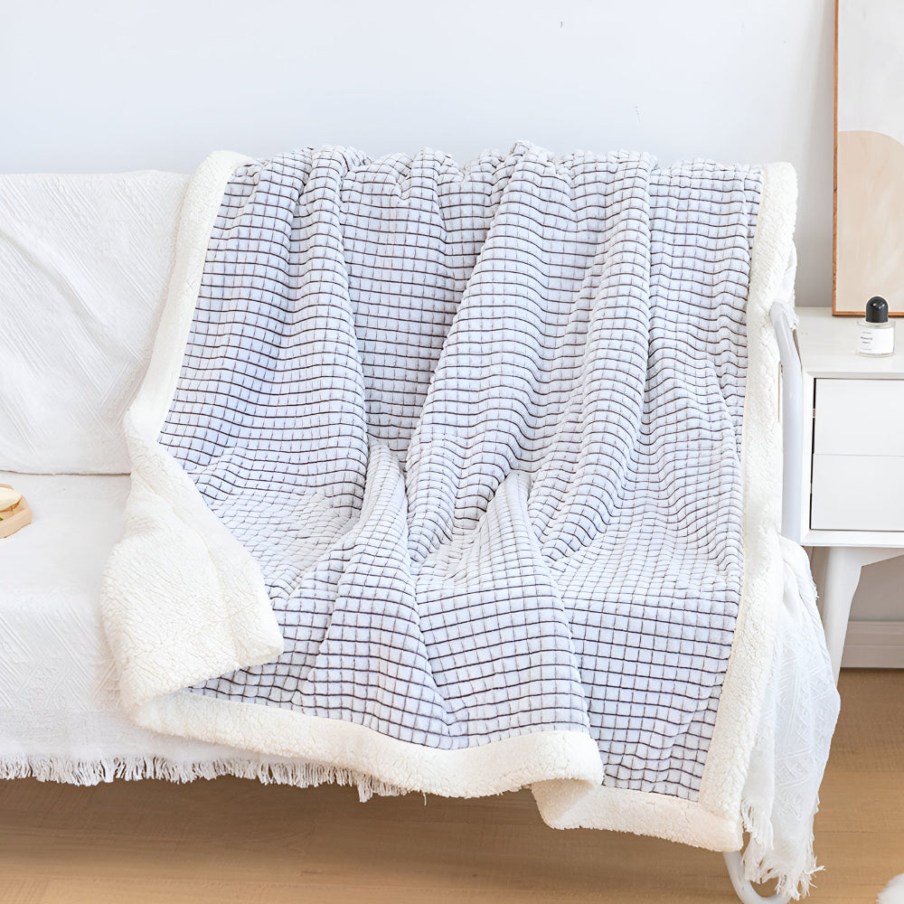 Couverture Sherpa gaufrée douce pour un confort et une chaleur ultimes 9