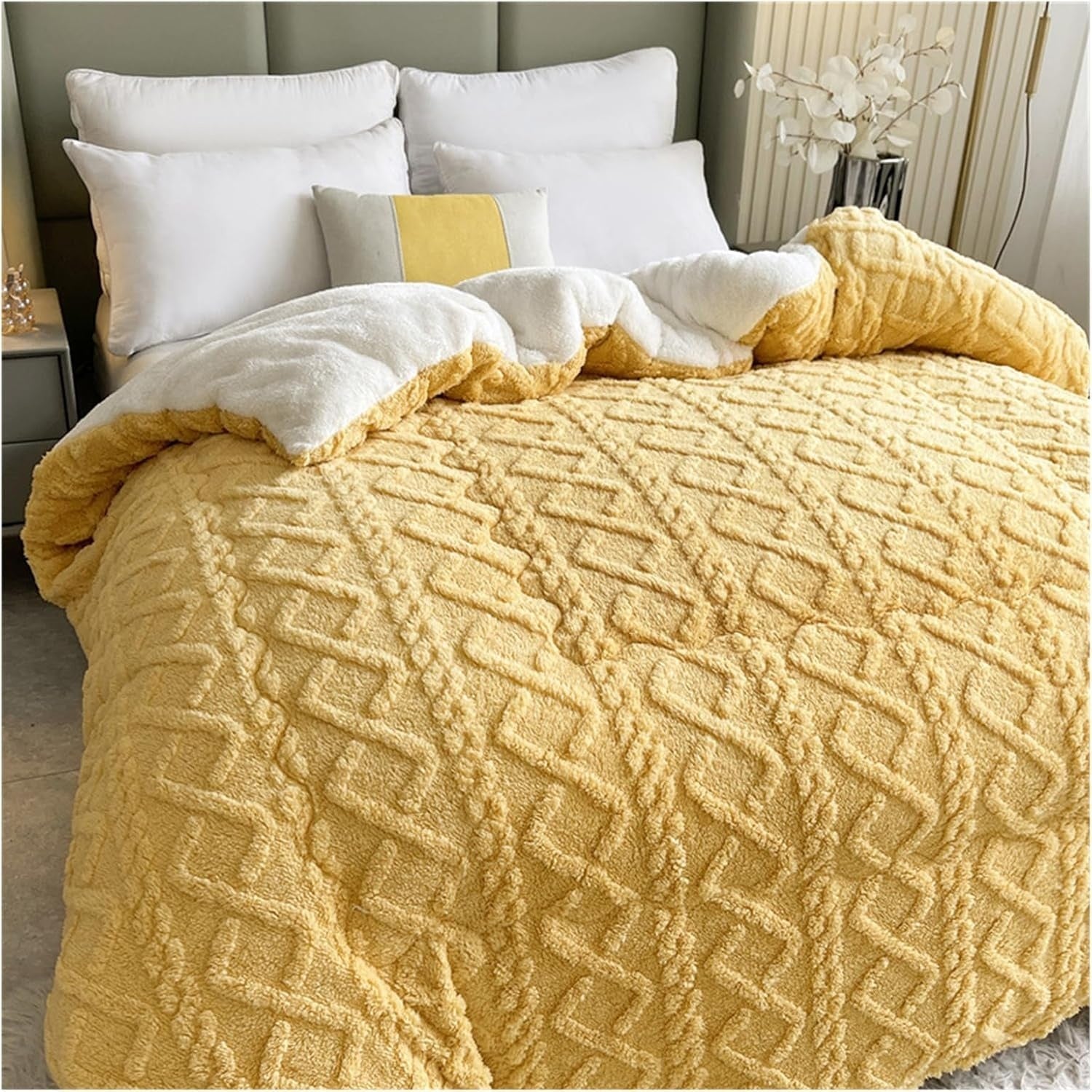 Couverture Sherpa pour le confort et le style hivernaux Matériaux de haute qualité 2