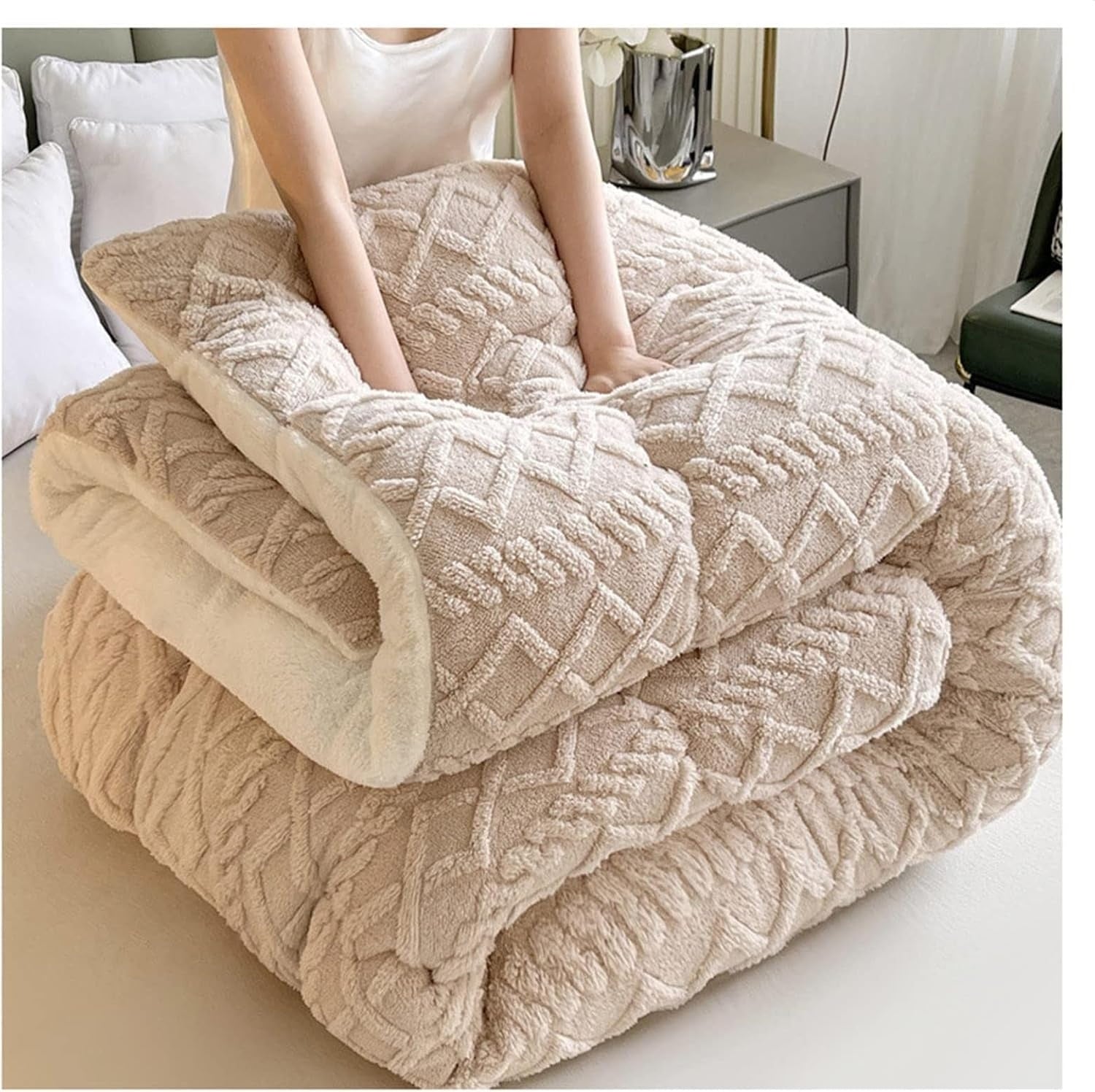 Couverture Sherpa pour le confort et le style hivernaux Matériaux de haute qualité 4