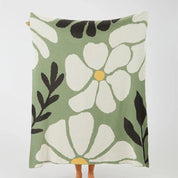 Couverture à motif floral scandinave pour la maison en 100 % coton 2