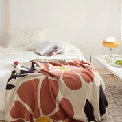 Couverture à motif floral scandinave pour la maison en 100 % coton 7