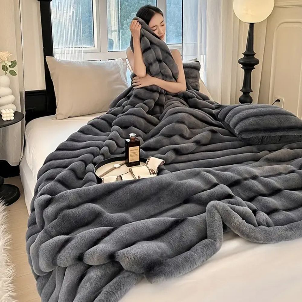 Couverture adulte en fausse fourrure douce pour un confort toute l'année 2