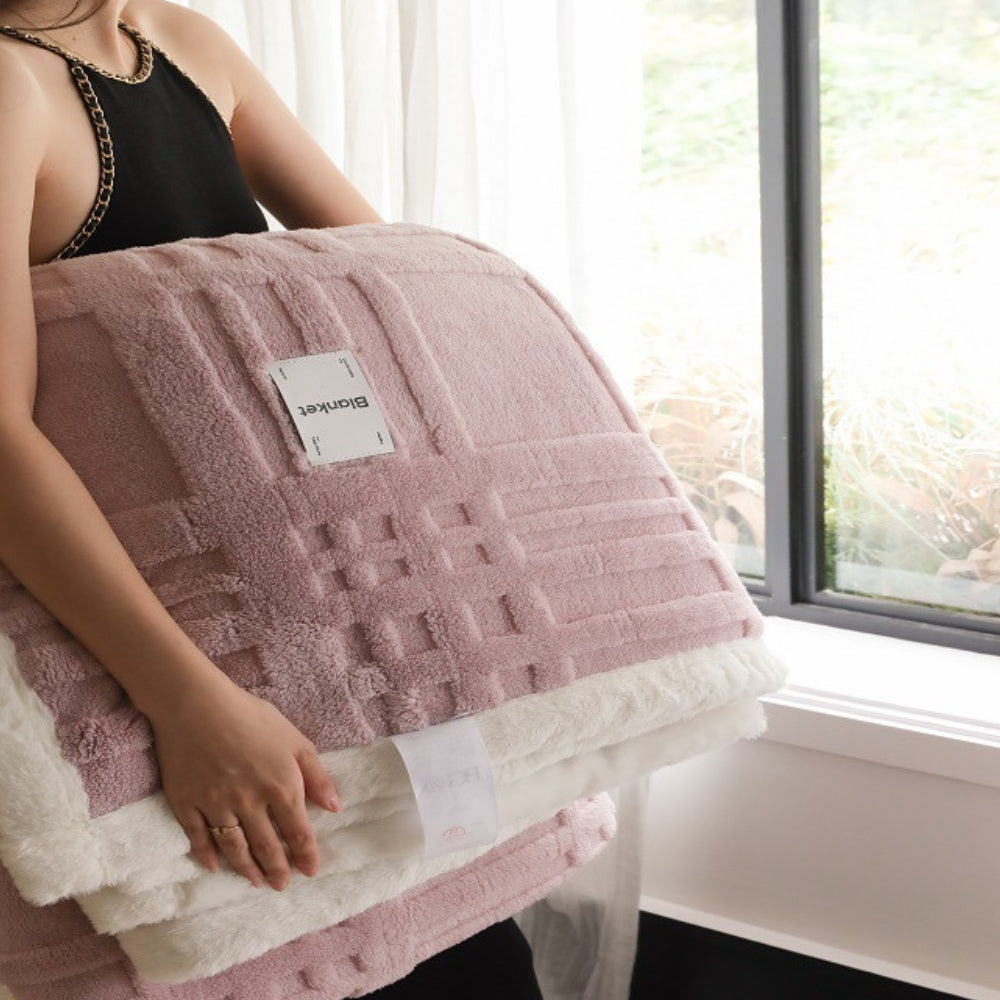 Couverture d'hiver élégante pour adultes en microfibre douce 4