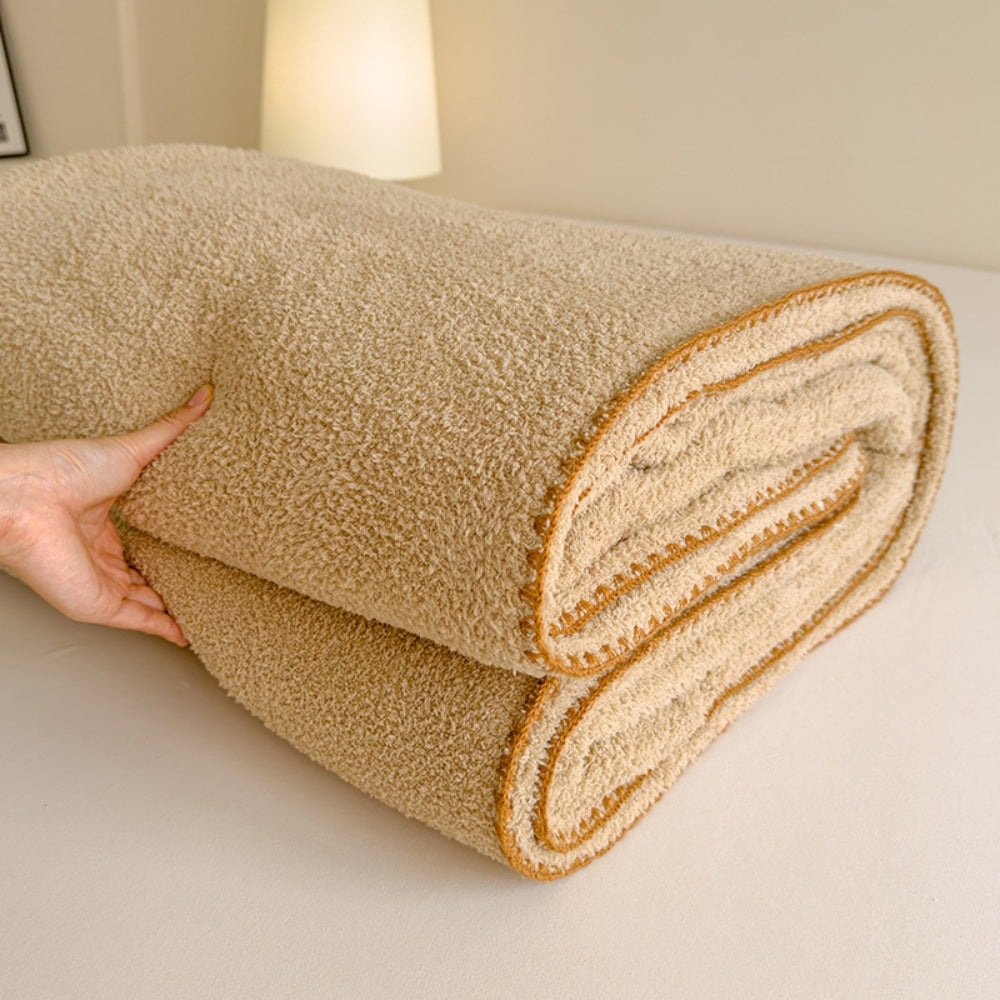 Couverture d'hiver pour femmes et hommes en matière bouclée douce 7