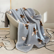 Couverture douillette avec motif d'abeille pour plus de confort et de style 0