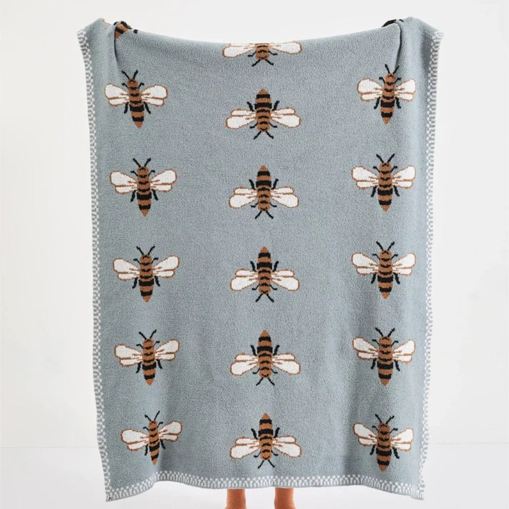 Couverture douillette avec motif d'abeille pour plus de confort et de style 1
