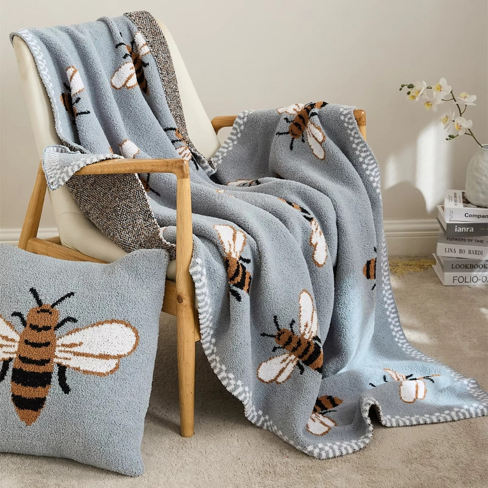 Couverture douillette avec motif d'abeille pour plus de confort et de style 4