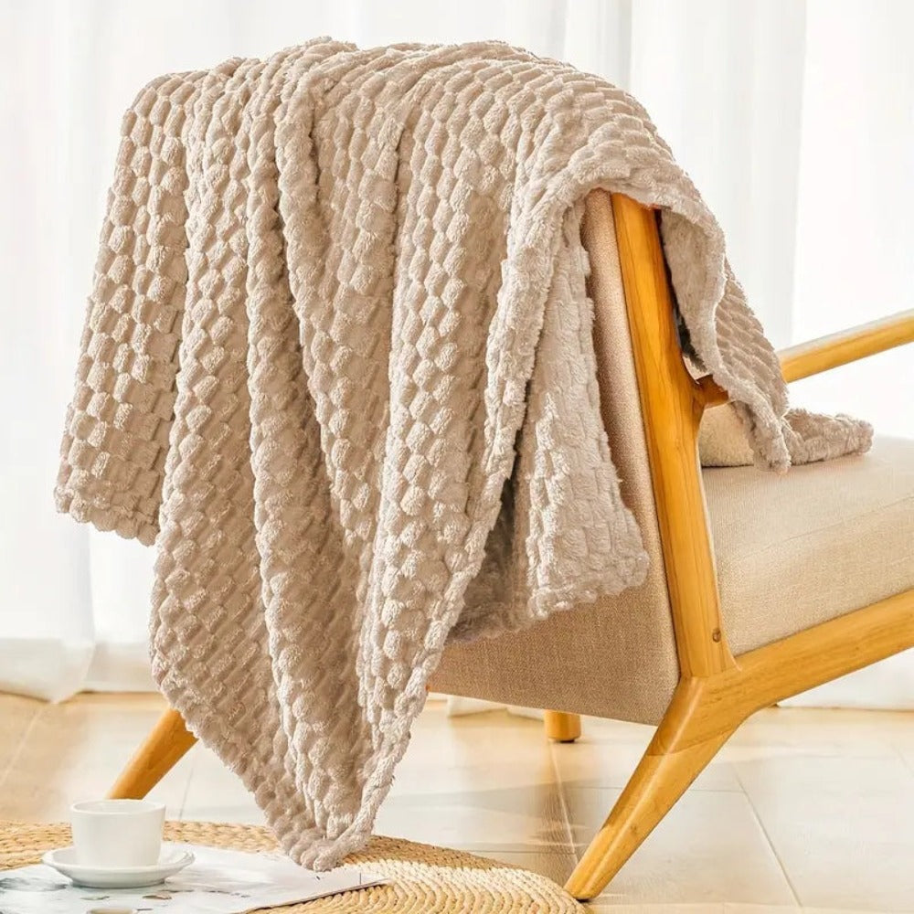 Couverture douillette pour adulte ultra-douce 150x200 cm polaire grise 5