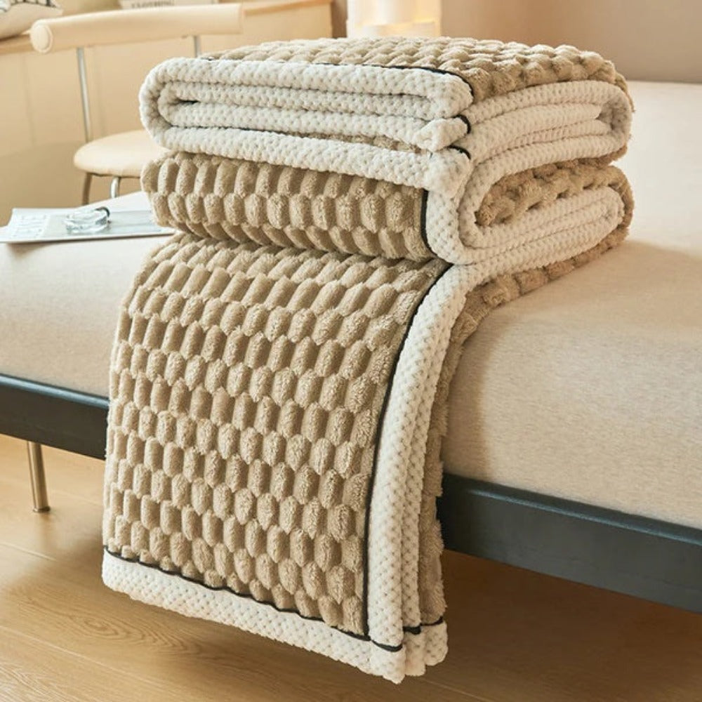 Couverture douillette pour adultes en polaire Sherpa douce et respirante 150x200 cm 12