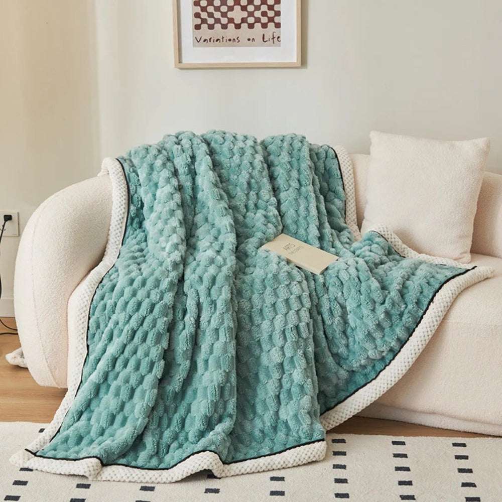 Couverture douillette pour adultes en polaire Sherpa douce et respirante 150x200 cm 7