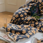 Couverture douillette pour femme avec motif floral rétro en microfibre 4
