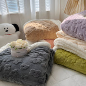 Couverture douillette pour femme et homme - Couverture polaire Sherpa élégante et confortable 2