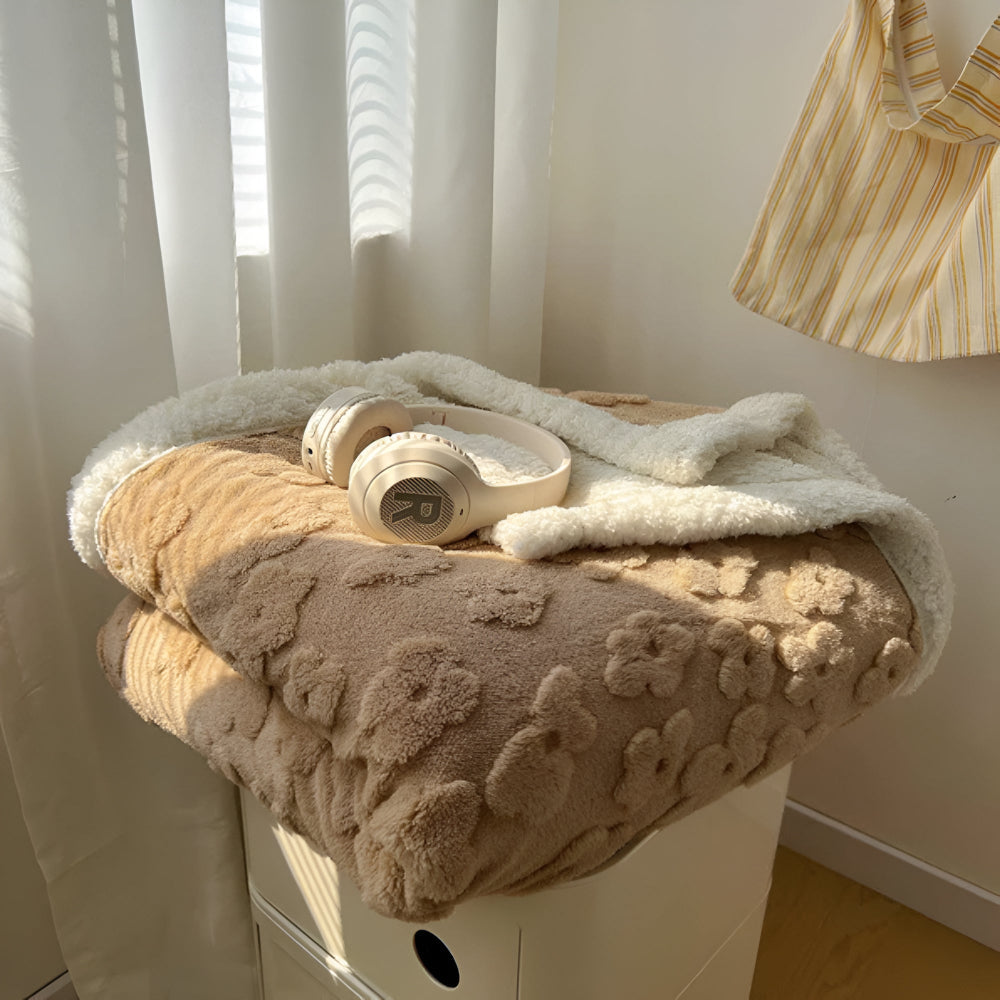 Couverture douillette pour femme et homme - Couverture polaire Sherpa élégante et confortable 8