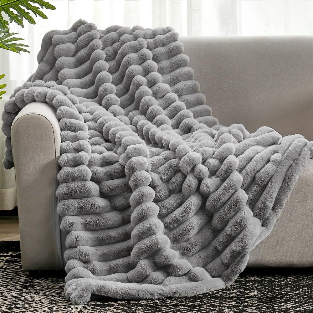 Couverture douillette pour femme et homme Microfibre douce Idéale pour toutes les saisons 1
