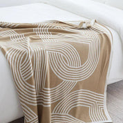 Couverture douillette pour la maison avec motif géométrique en tissu tricoté de haute qualité 7