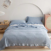 Couverture douillette structure gaufrée pour adultes en coton doux 5