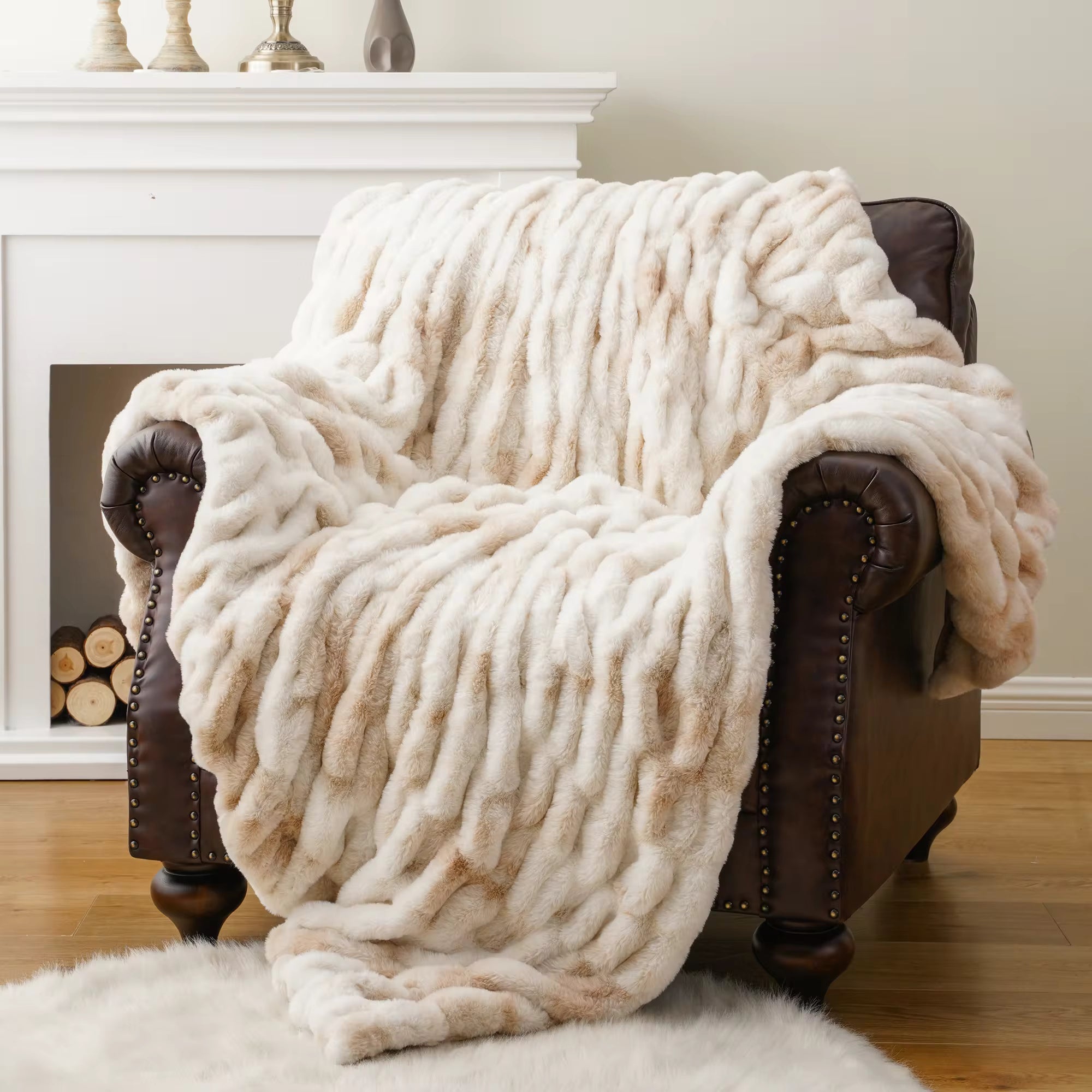 Couverture élégante en fausse fourrure pour femme pour un confort et une chaleur luxueux 1