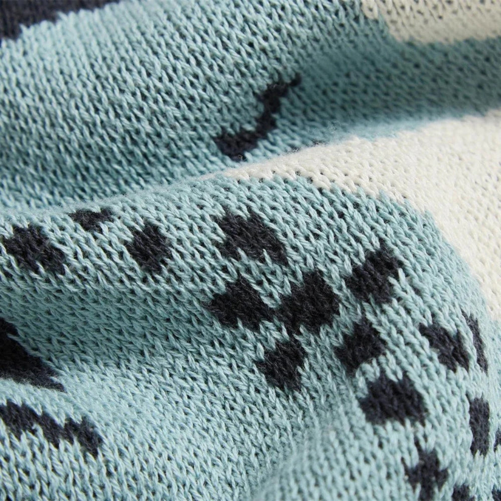 Couverture élégante pour la maison avec motif hippocampe en coton 5