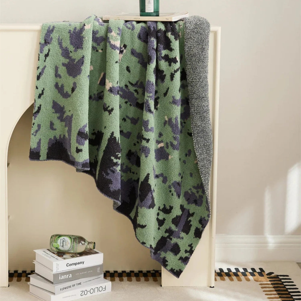 Couverture en microfibre douce pour femme, motif inspiré de la nature 2
