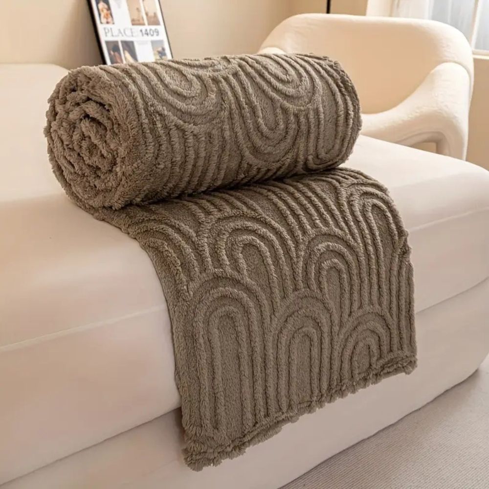Couverture en peluche moderne pour la maison en microfibre 0